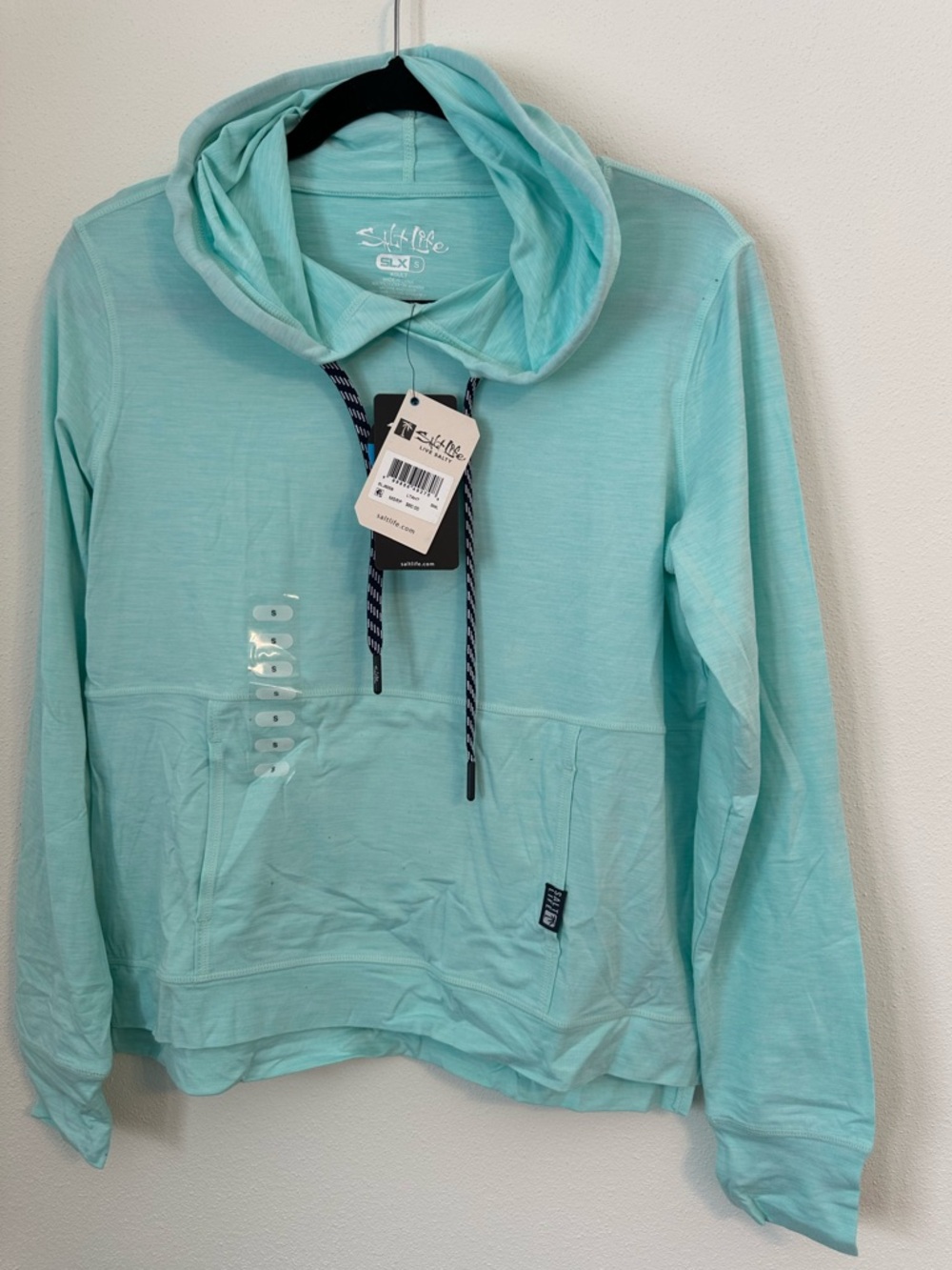 SALT LIFE Performance Women’s Hoodie Light Aqua Size Small NWT